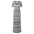 Missoni Short-Sleeve Zigzag Maxi Dress