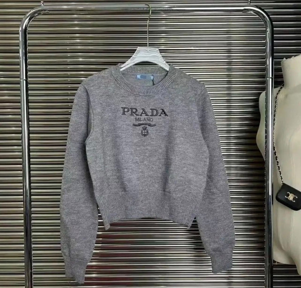 Prada Milano Logo Crewneck Sweater