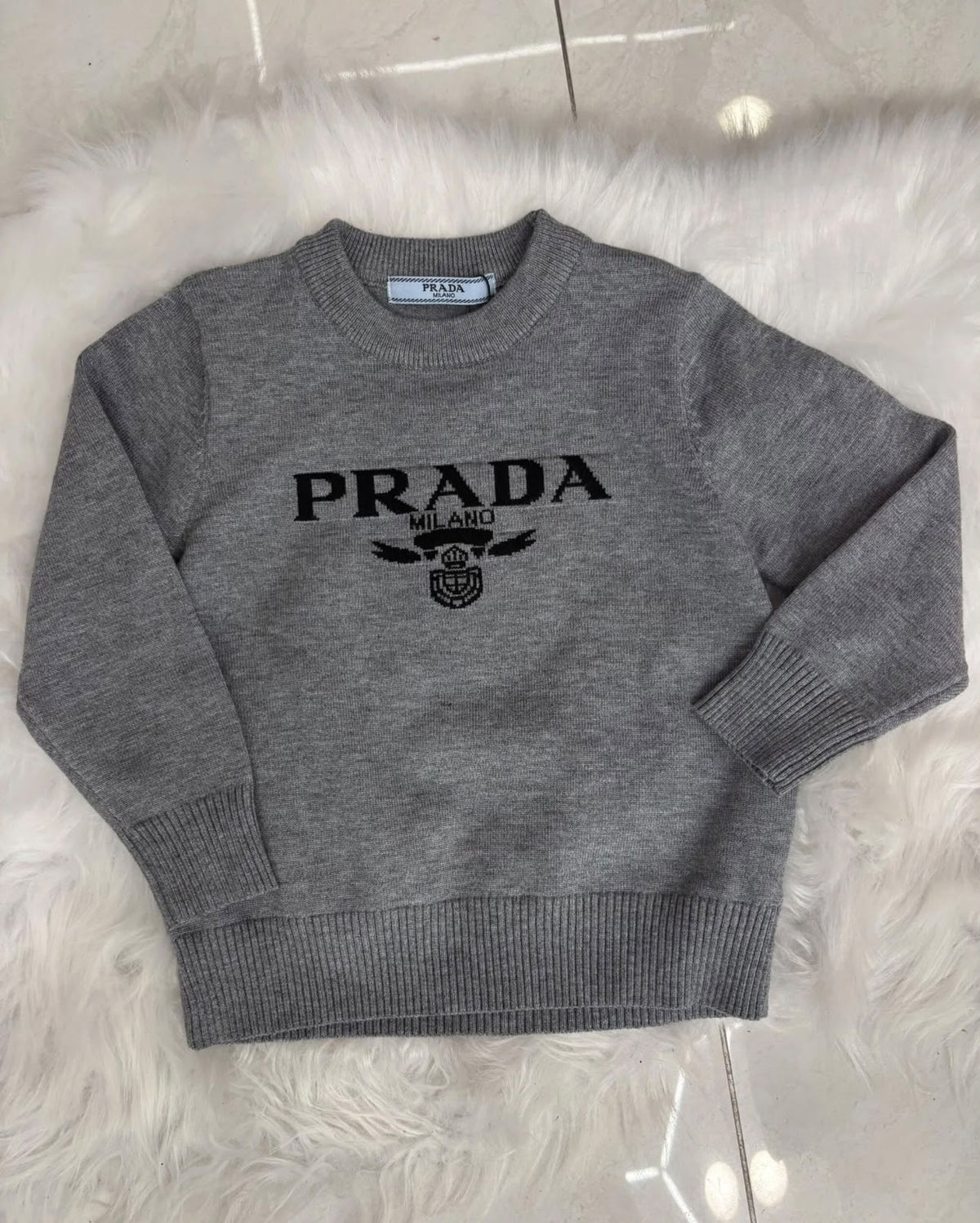 Prada Milano Logo Crewneck Sweater