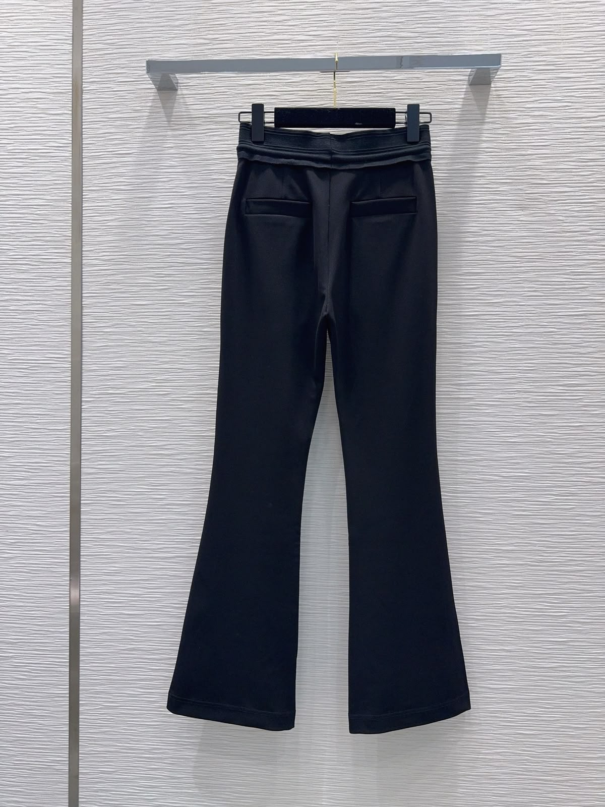 CHANEL Logo-Waist Drawstring Flared Trousers