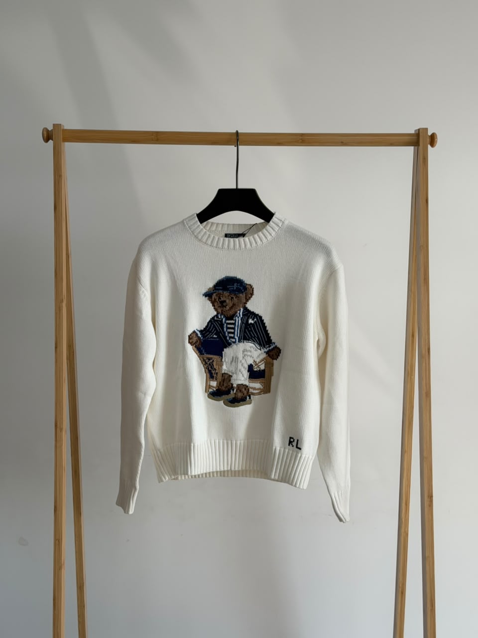 polo Bear-Motif Crewneck Sweater