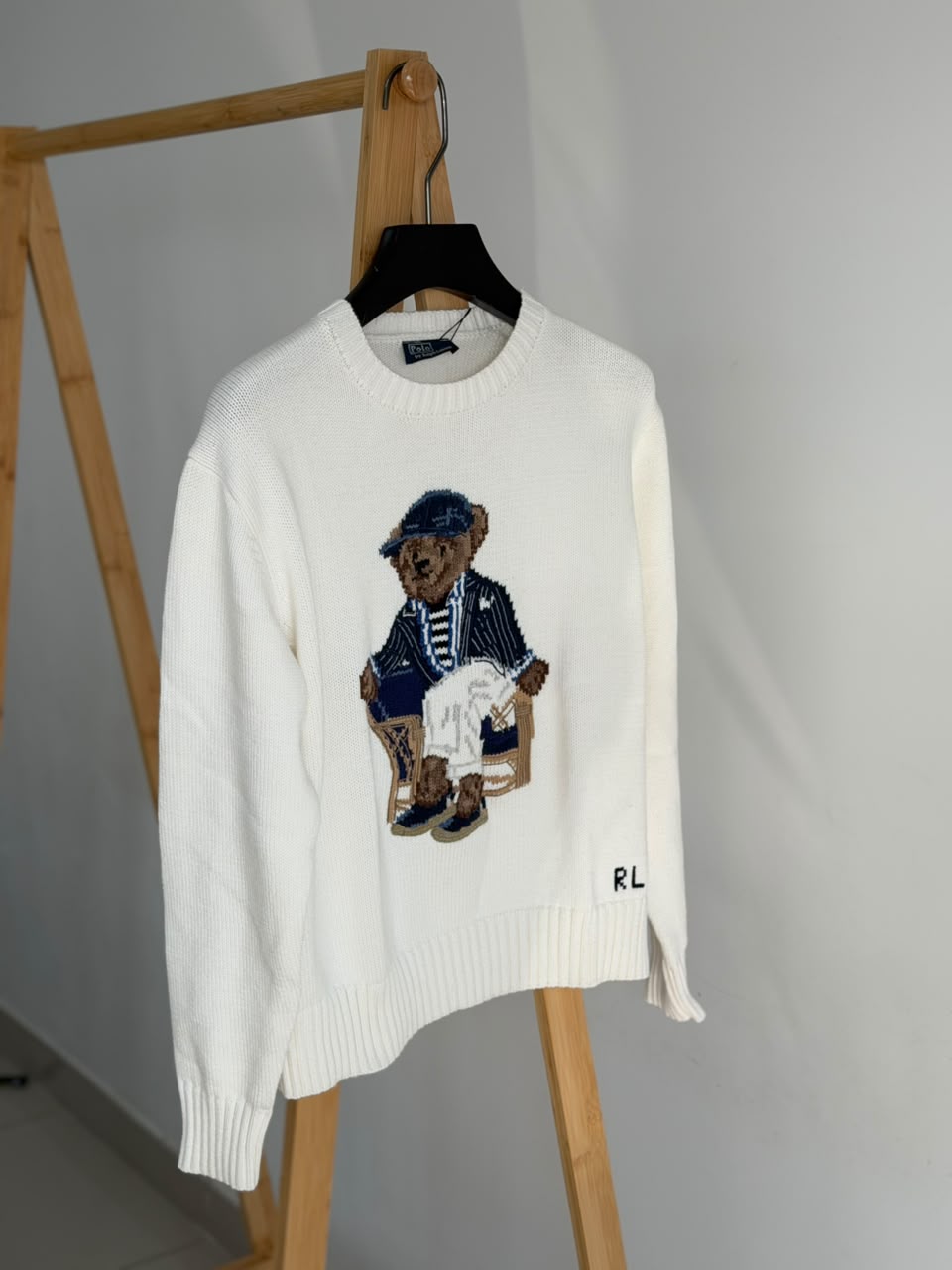 polo Bear-Motif Crewneck Sweater