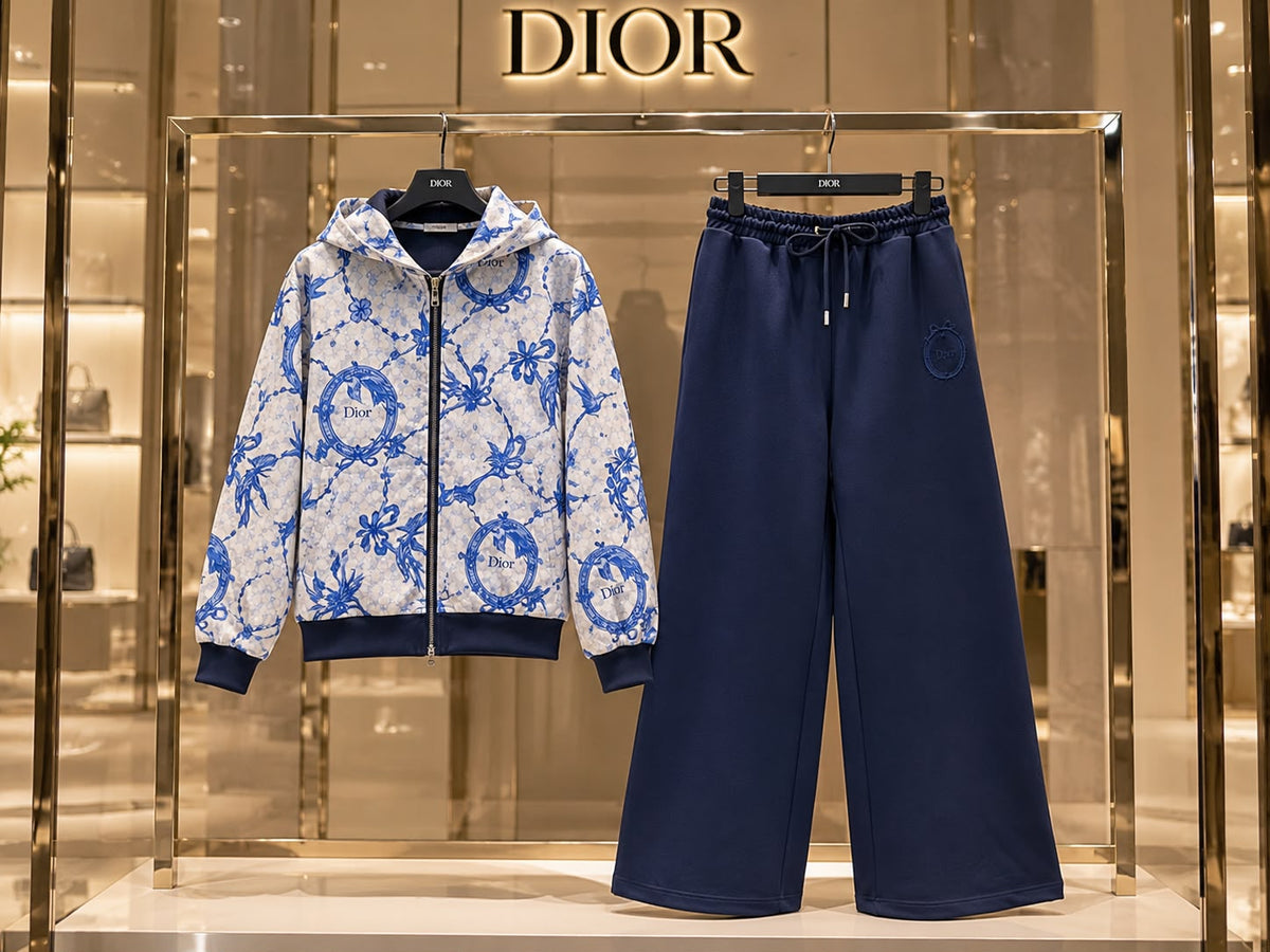 Dior Hooded Jacket and Wide-Leg Trousers Set