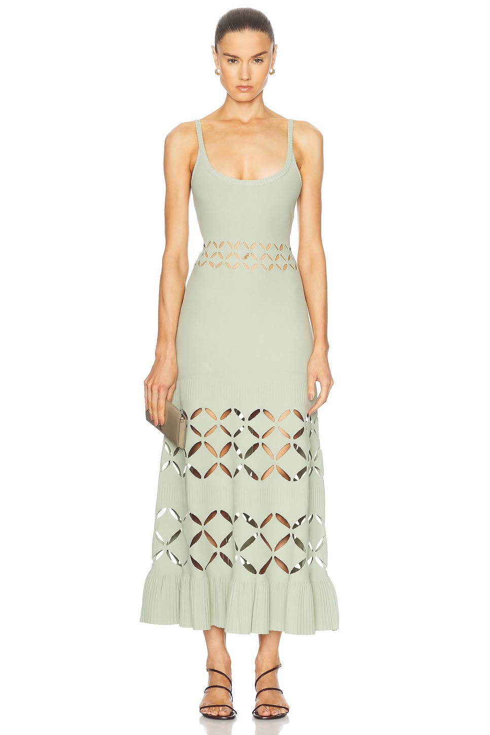 Alaïa Geometric Cutout Midi Dress