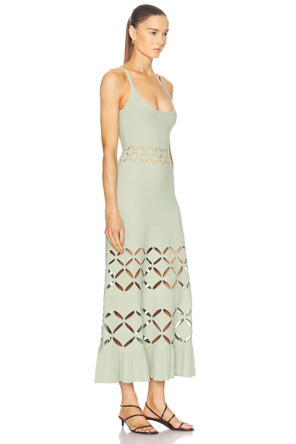 Alaïa Geometric Cutout Midi Dress