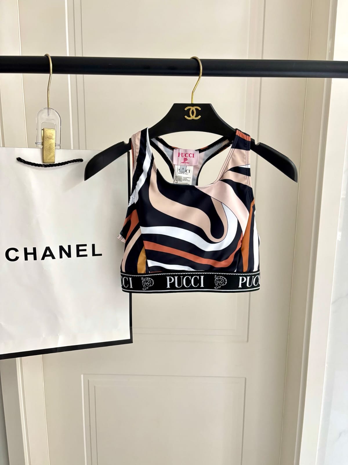 PUCCI Abstract-Print Crop Top and Leggings Set