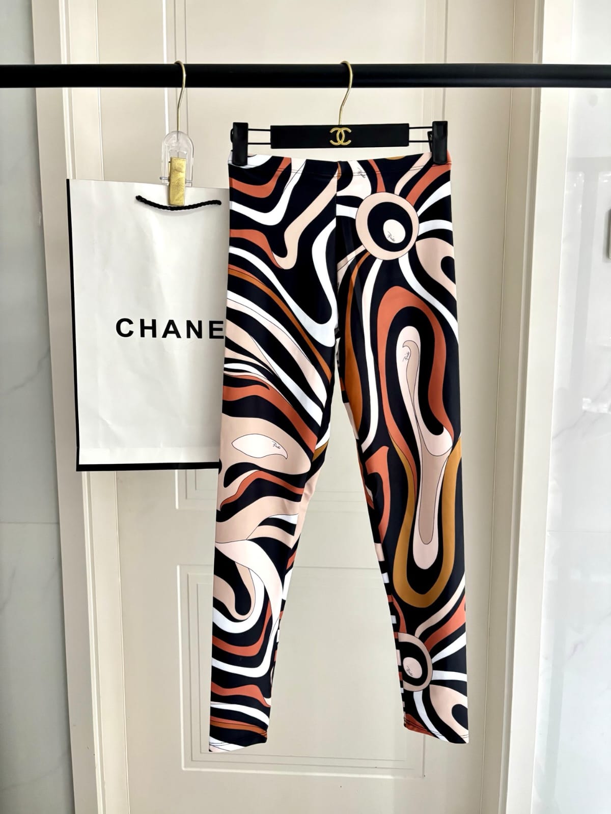 PUCCI Abstract-Print Crop Top and Leggings Set