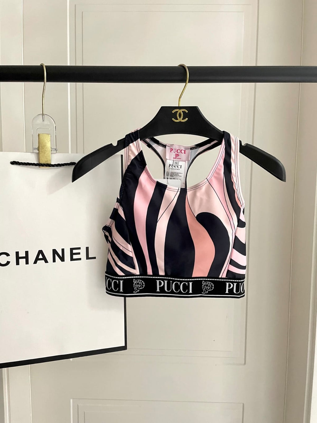 PUCCI Abstract-Print Crop Top and Leggings Set