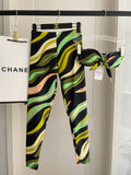 PUCCI Abstract-Print Tie-Front Bandeau and Leggings Set