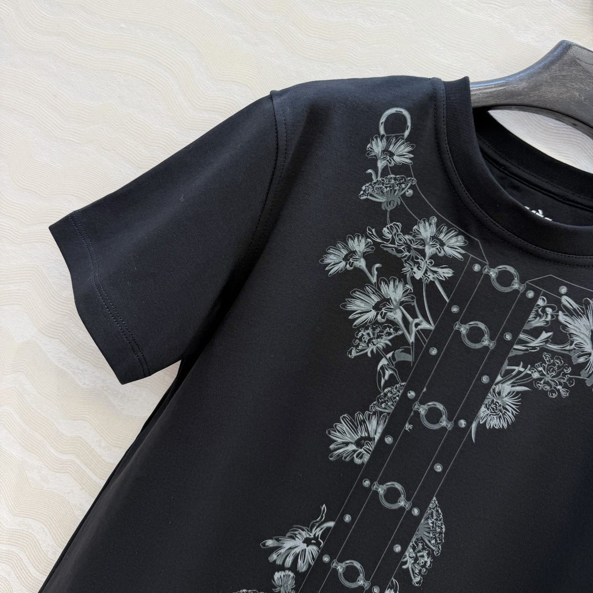 Hermes Floral Harness-Print T-Shirt