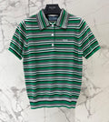 Prada Striped Short-Sleeve Knit Polo