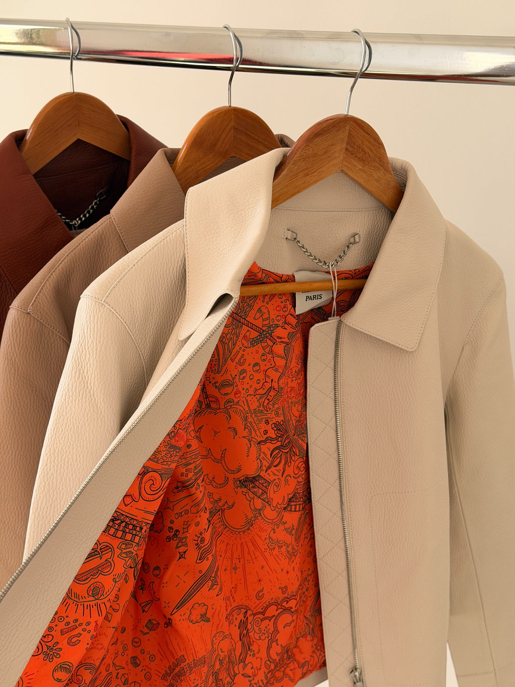 Hermes Cropped Zip-Front Collared Jacket