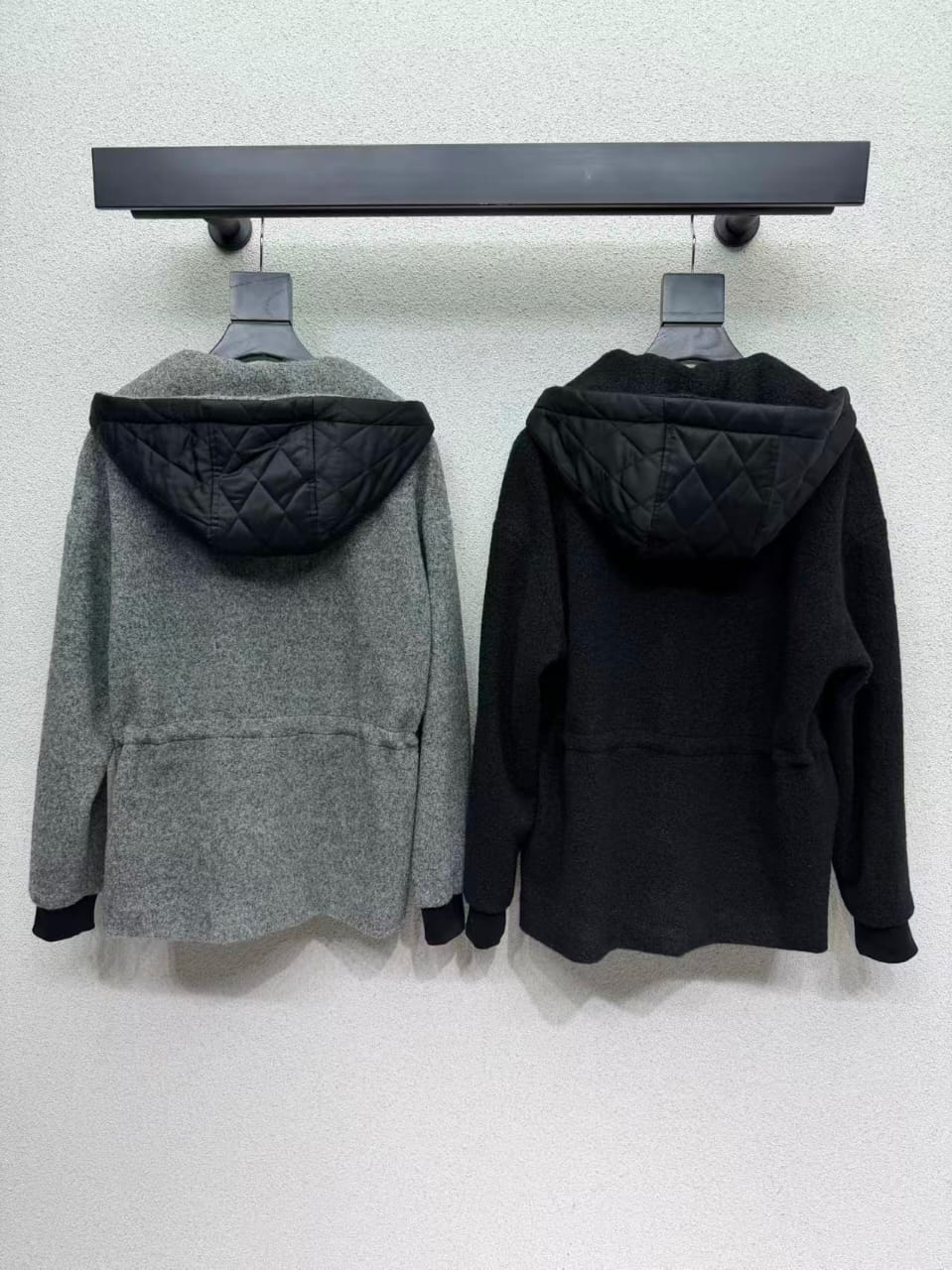Prada Hooded Drawstring Jacket with Quilted Pockets