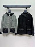 Prada Hooded Drawstring Jacket with Quilted Pockets