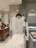 LOEWE Anagram-Panel Crew-Neck Sweater