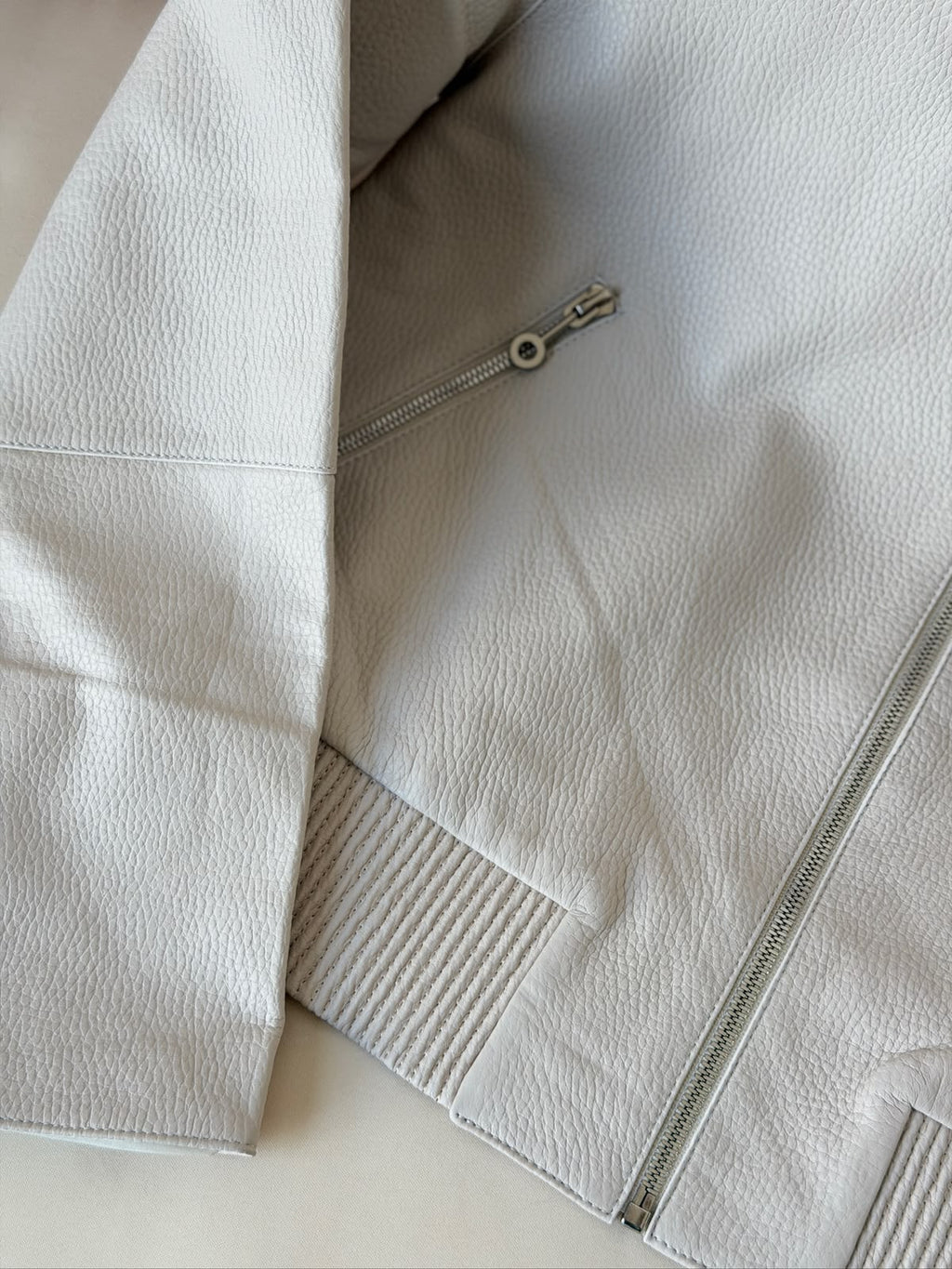 HERMES Textured Collared Zip-Front Jacket