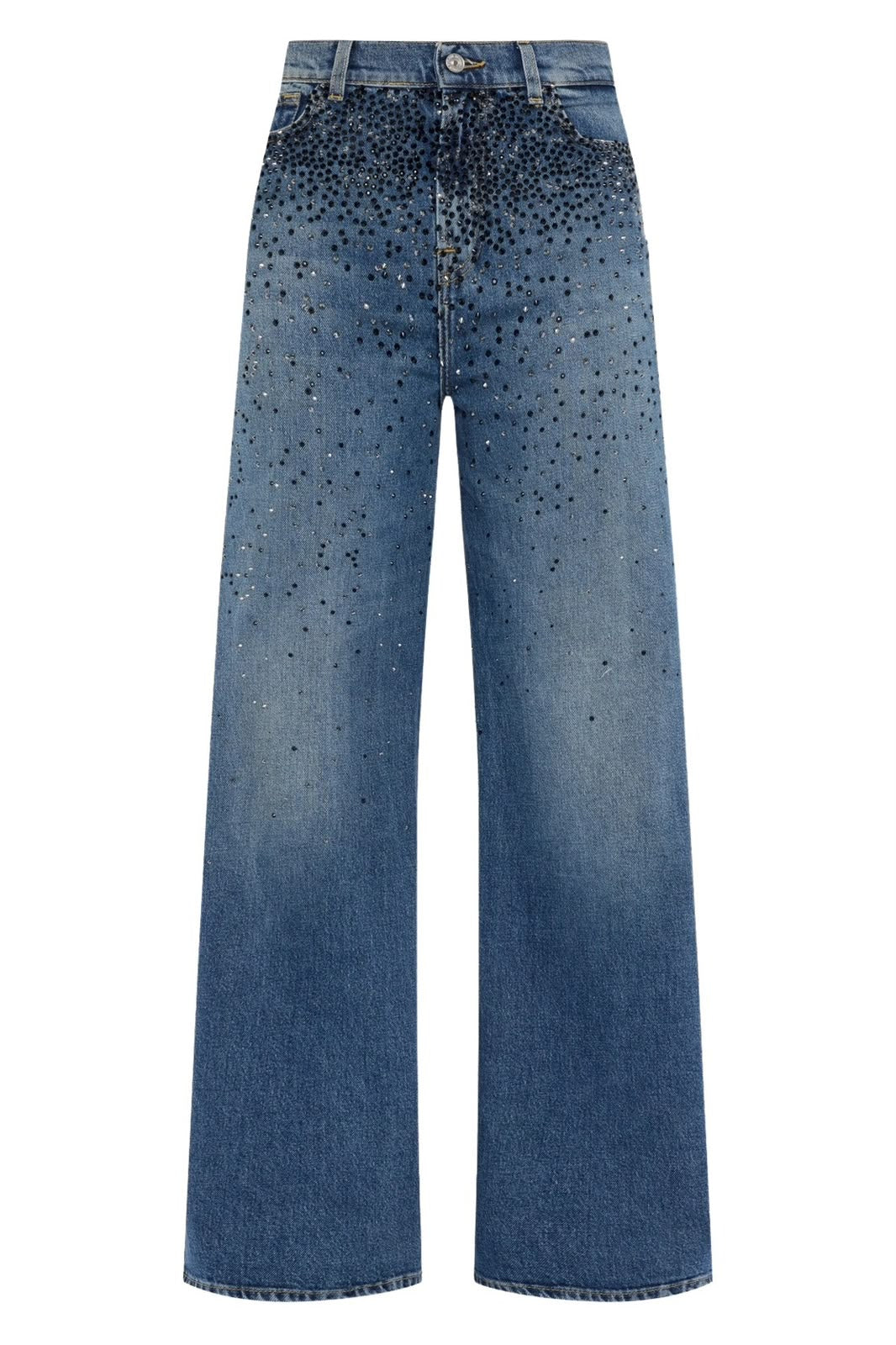 Miu Miu Embellished Wide-Leg Jeans