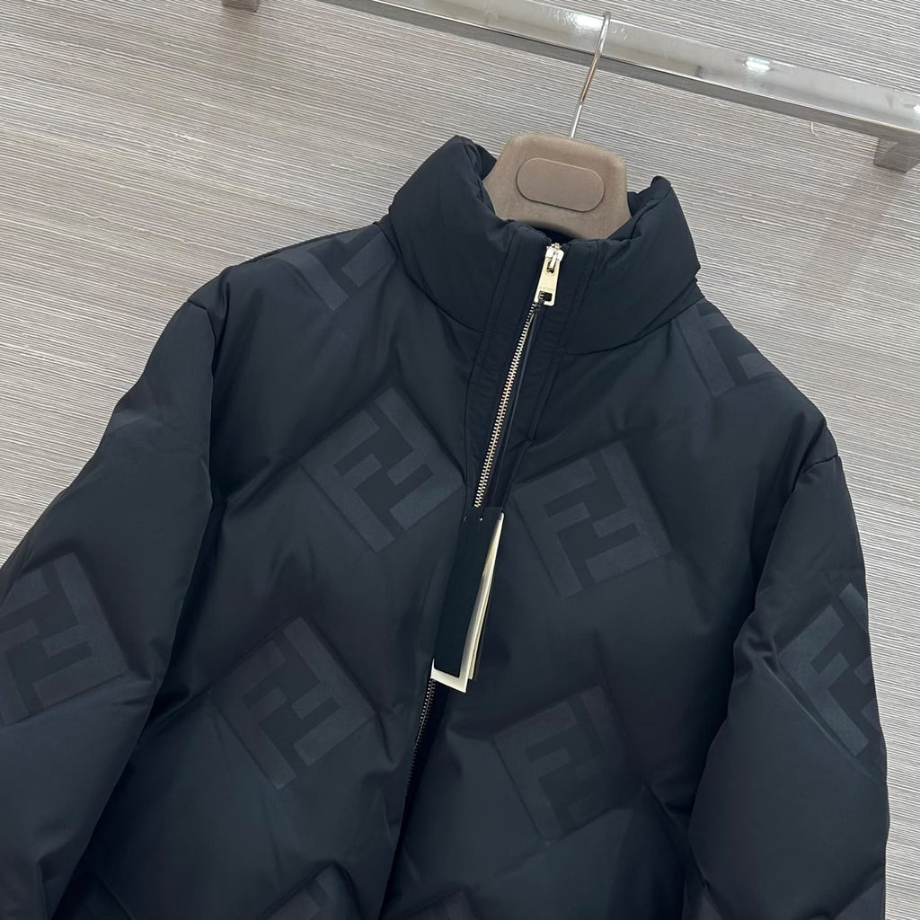 FENDI Tonal Monogram Quilted Zip Jacket