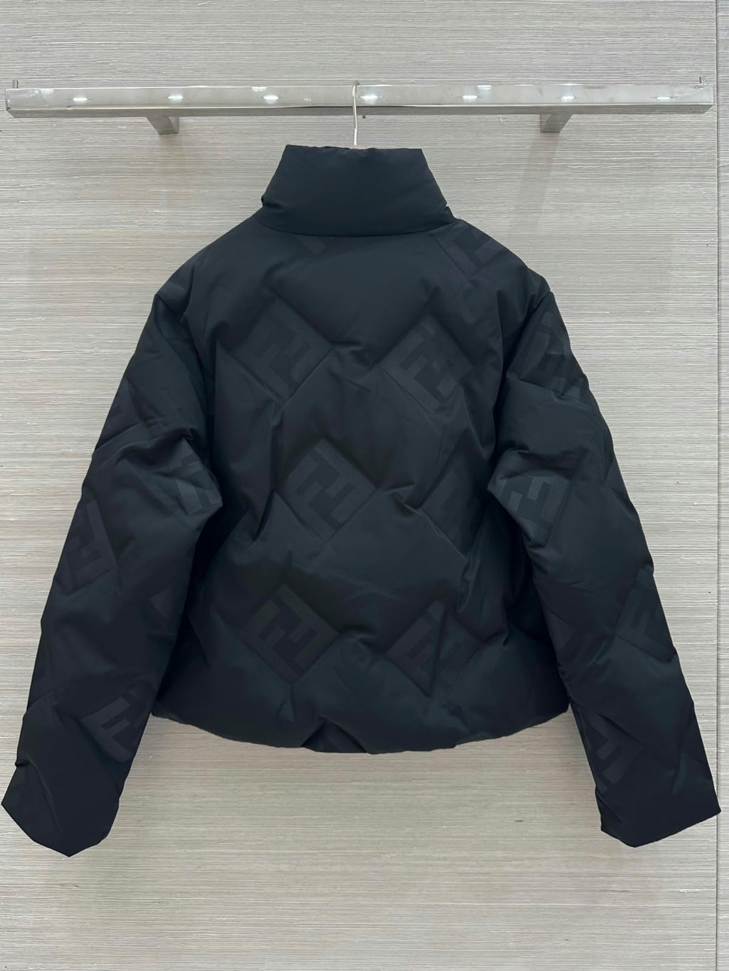 FENDI Tonal Monogram Quilted Zip Jacket