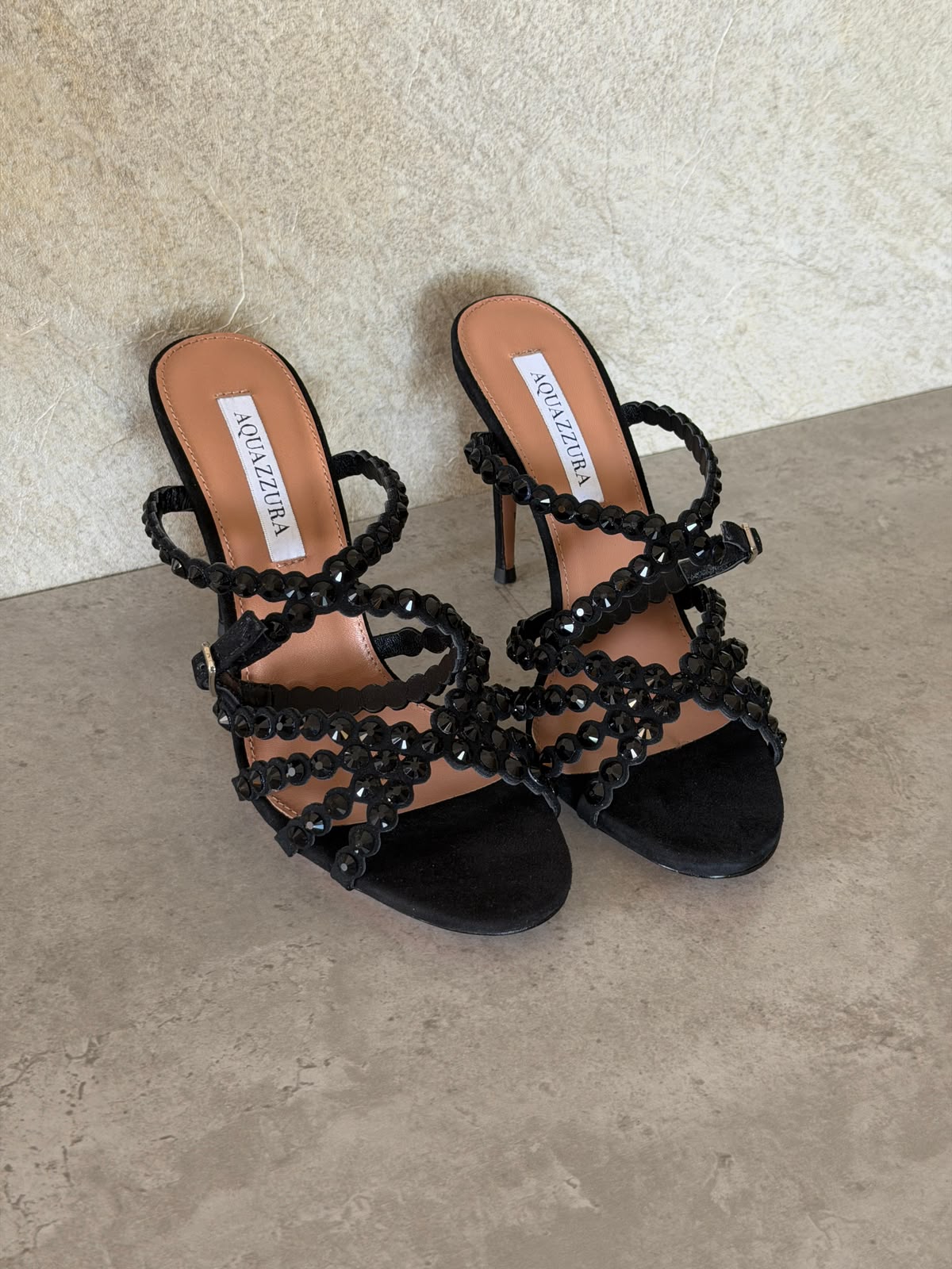 Aquazzura Embellished-Strap Stiletto Sandals