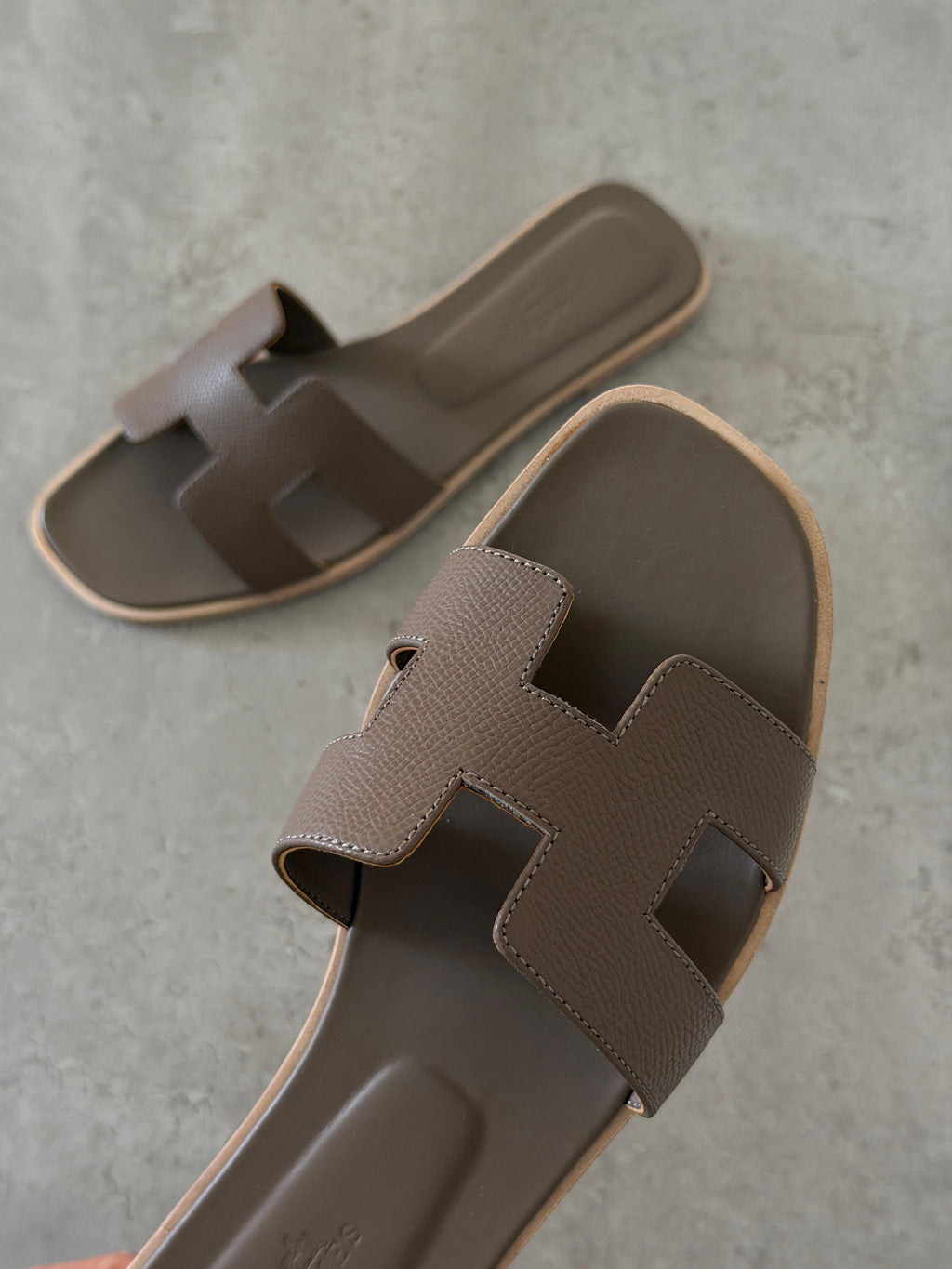 HERMES H-Cutout Flat Slide Sandals