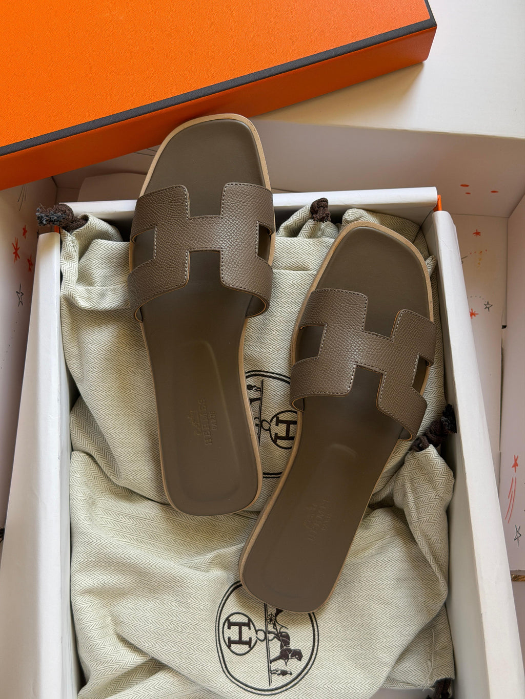 HERMES H-Cutout Flat Slide Sandals