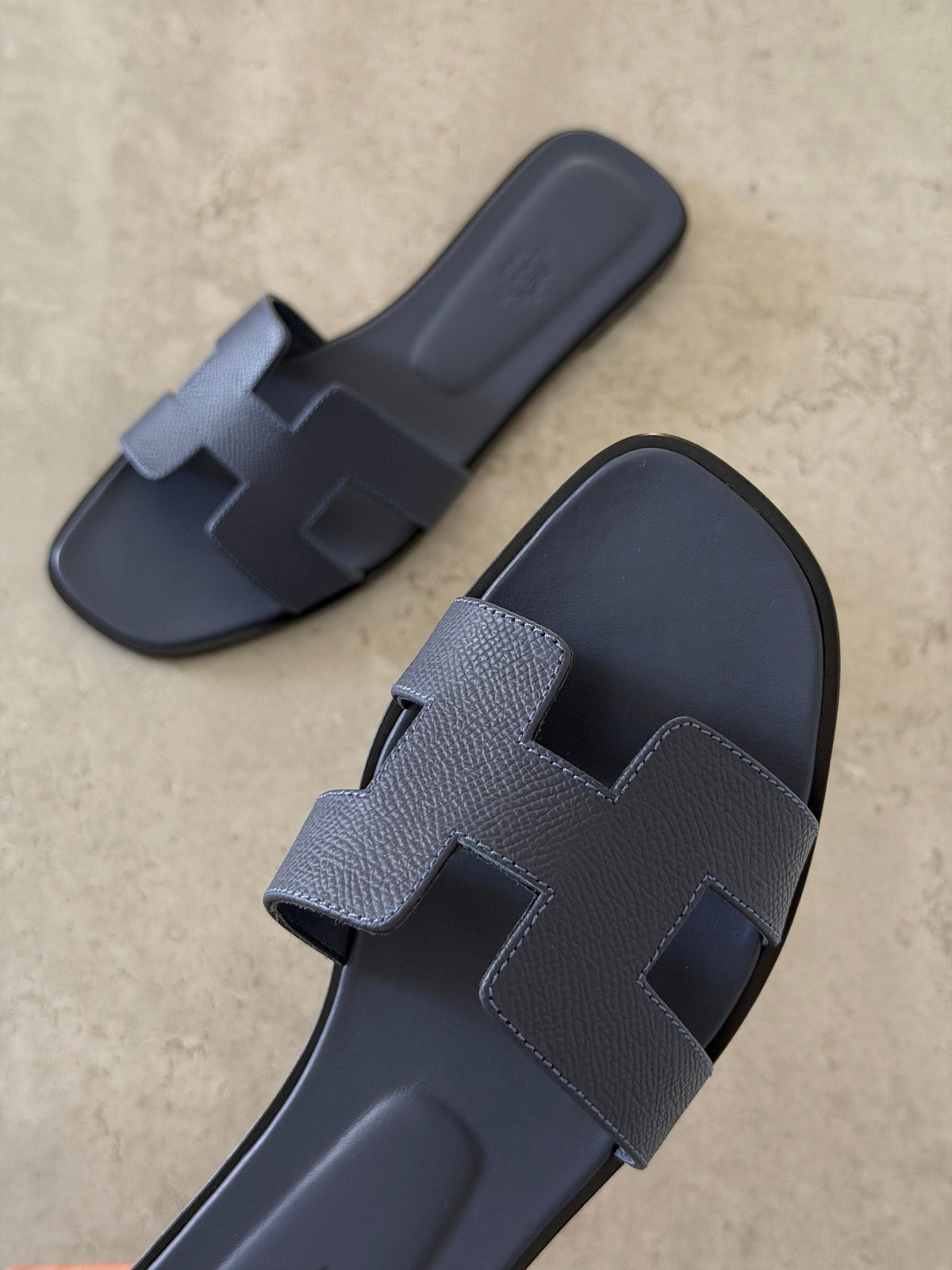 HERMES H-Cutout Flat Slide Sandals