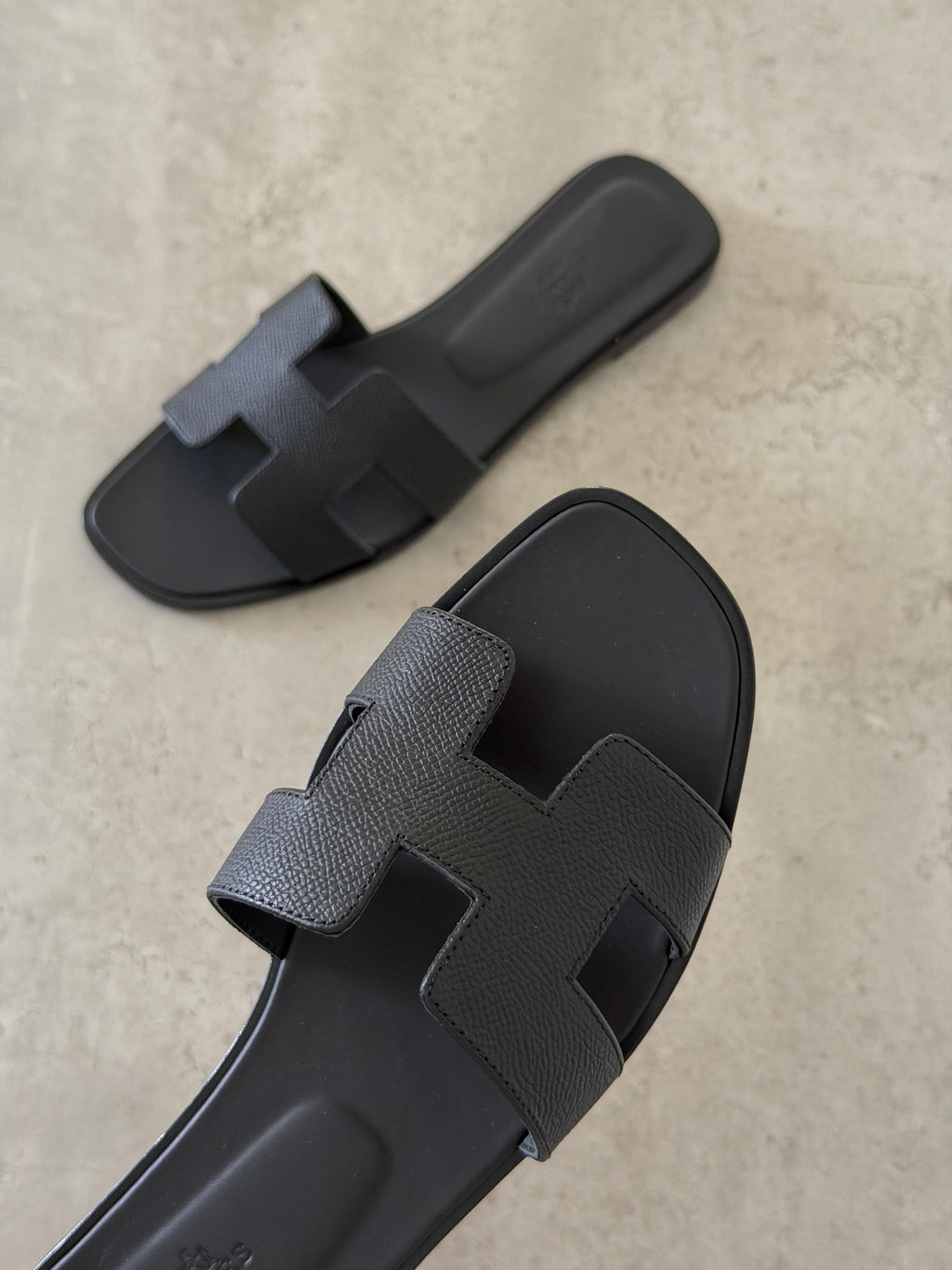 HERMES H-Cutout Flat Slide Sandals