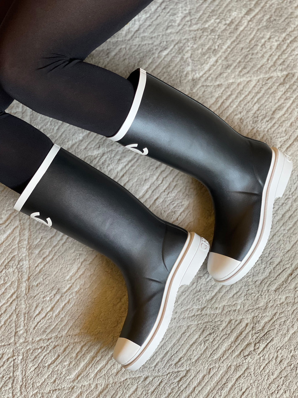 CHANEL CC-Logo Tall Boots