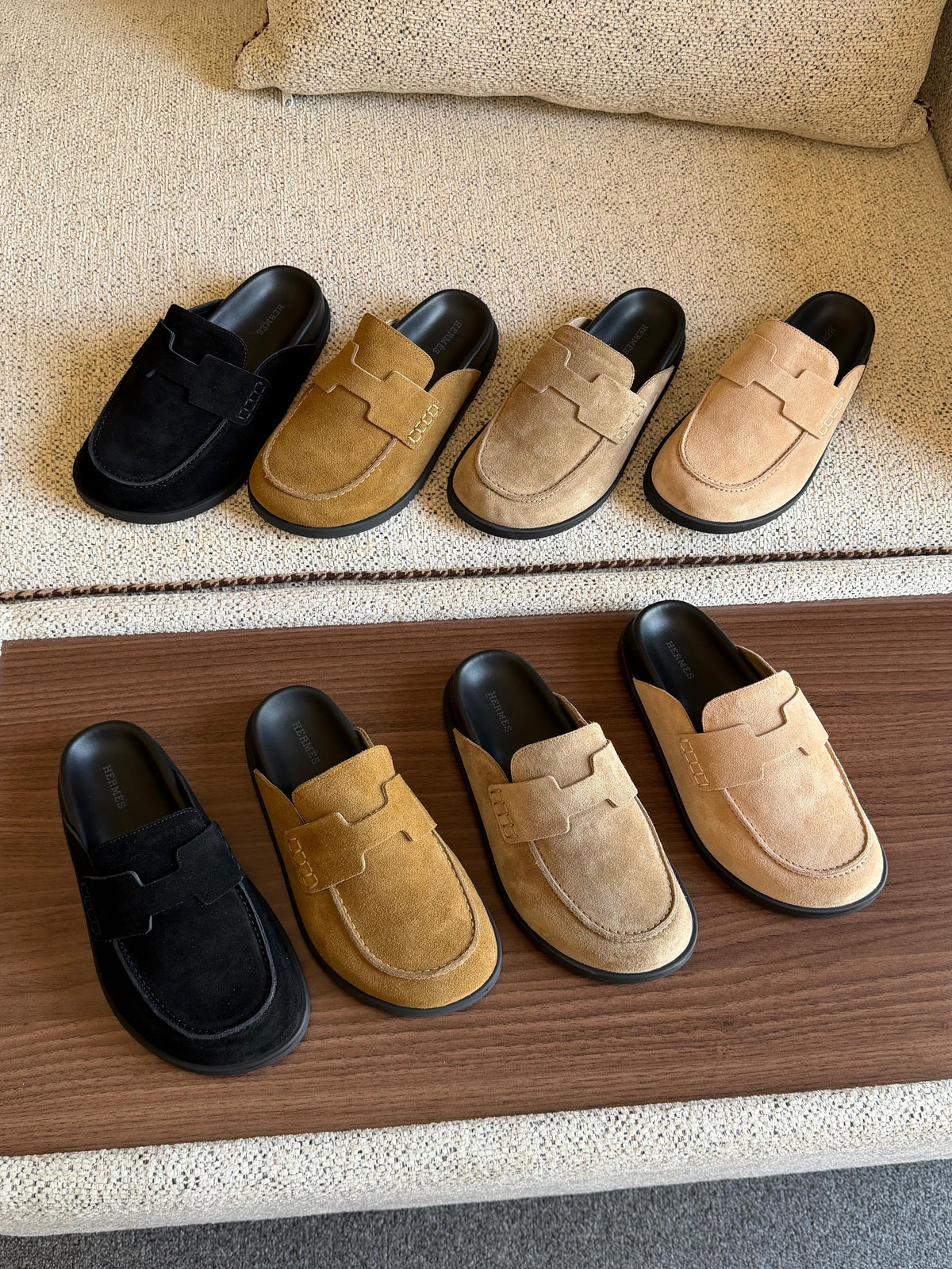 Hermes H-Strap Mule Loafers