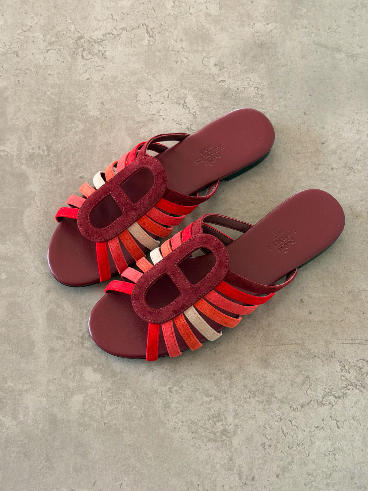 Hermes Multi-Strap Flat Slides