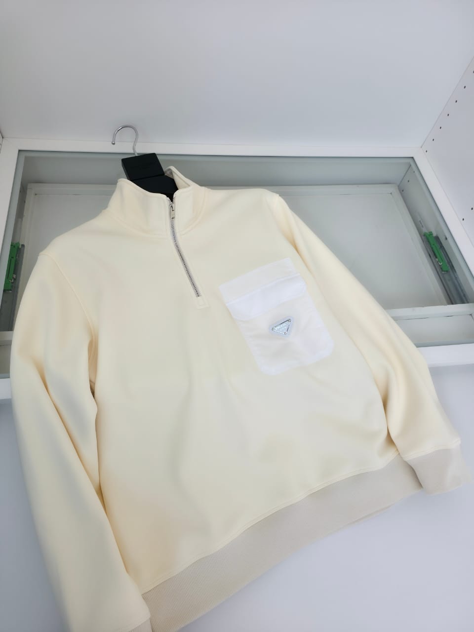 Prada Men’s Half-Zip Pocket Sweatshirt