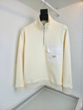 Prada Men’s Half-Zip Pocket Sweatshirt