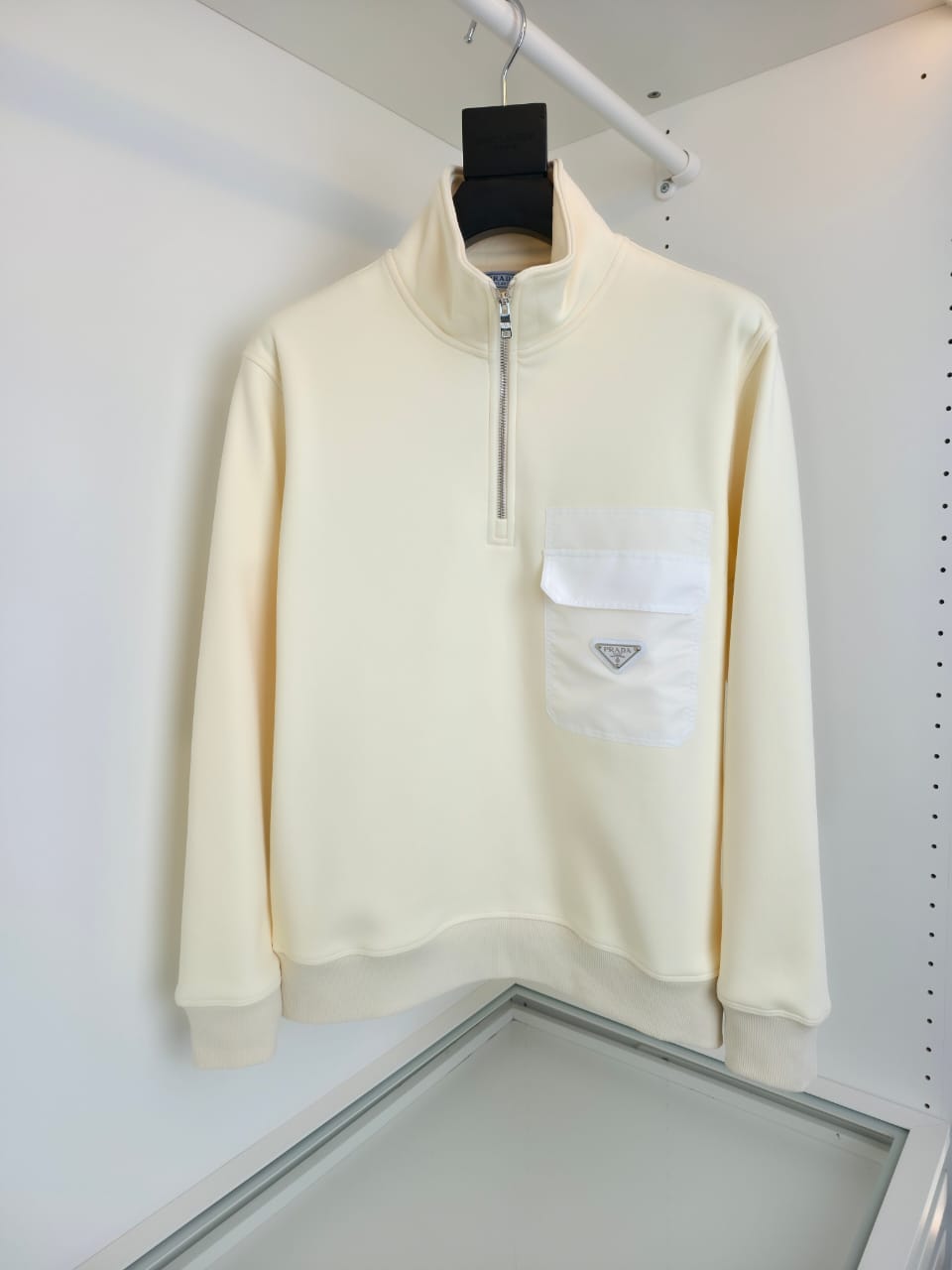 Prada Men’s Half-Zip Pocket Sweatshirt