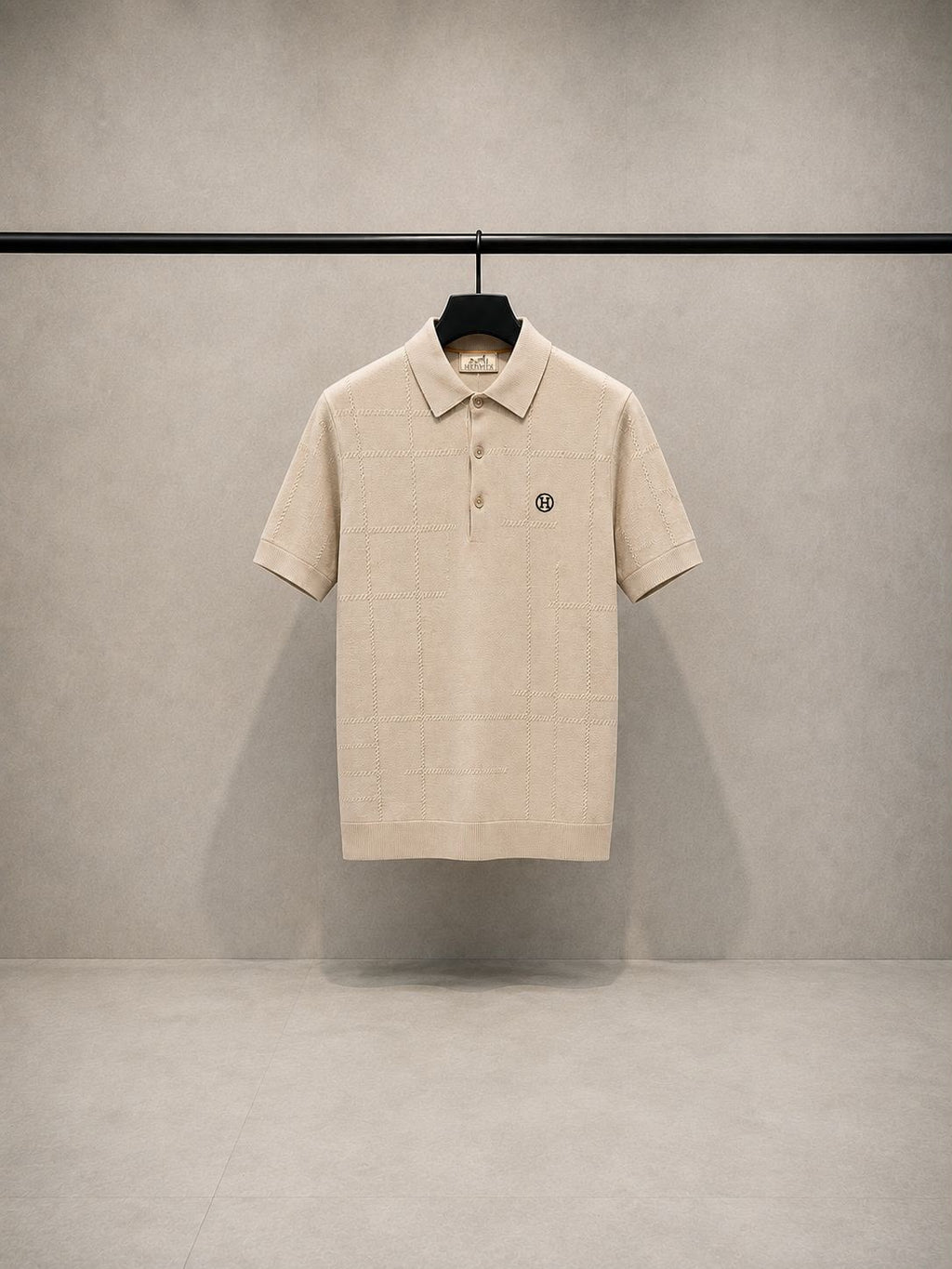 Hermès Men’s Textured Logo Polo