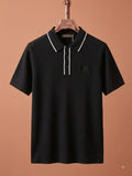 Loro Piana Men’s Black Knit Polo