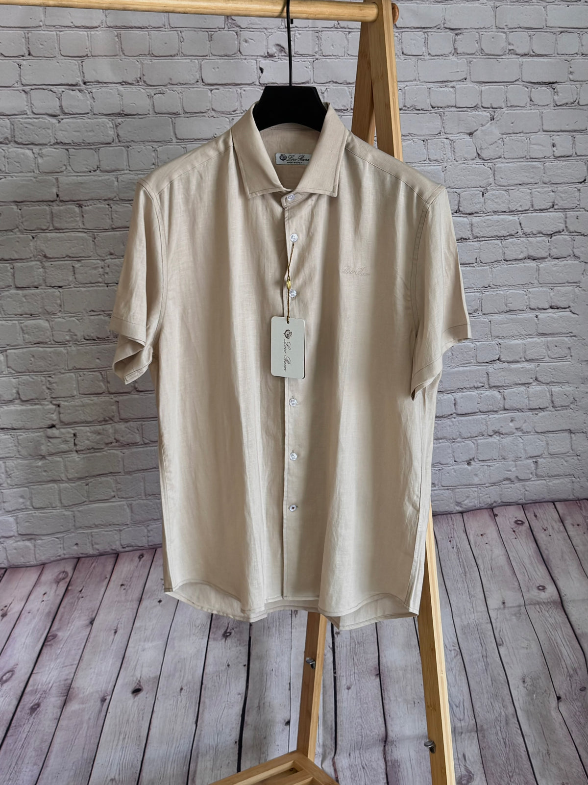 Loro Piana Men’s Short-Sleeve Button Shirt