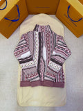LV Patterned Zip Cardigan