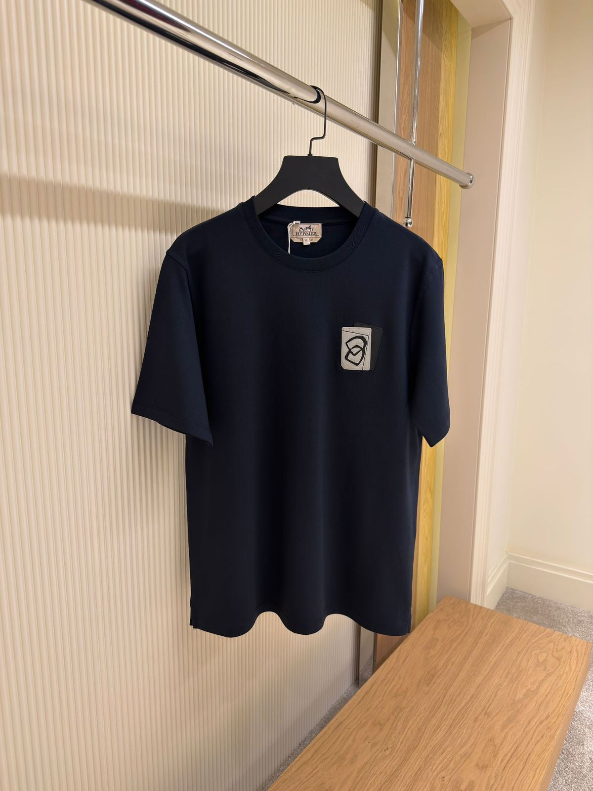 Hermes T-shirt with leather detail