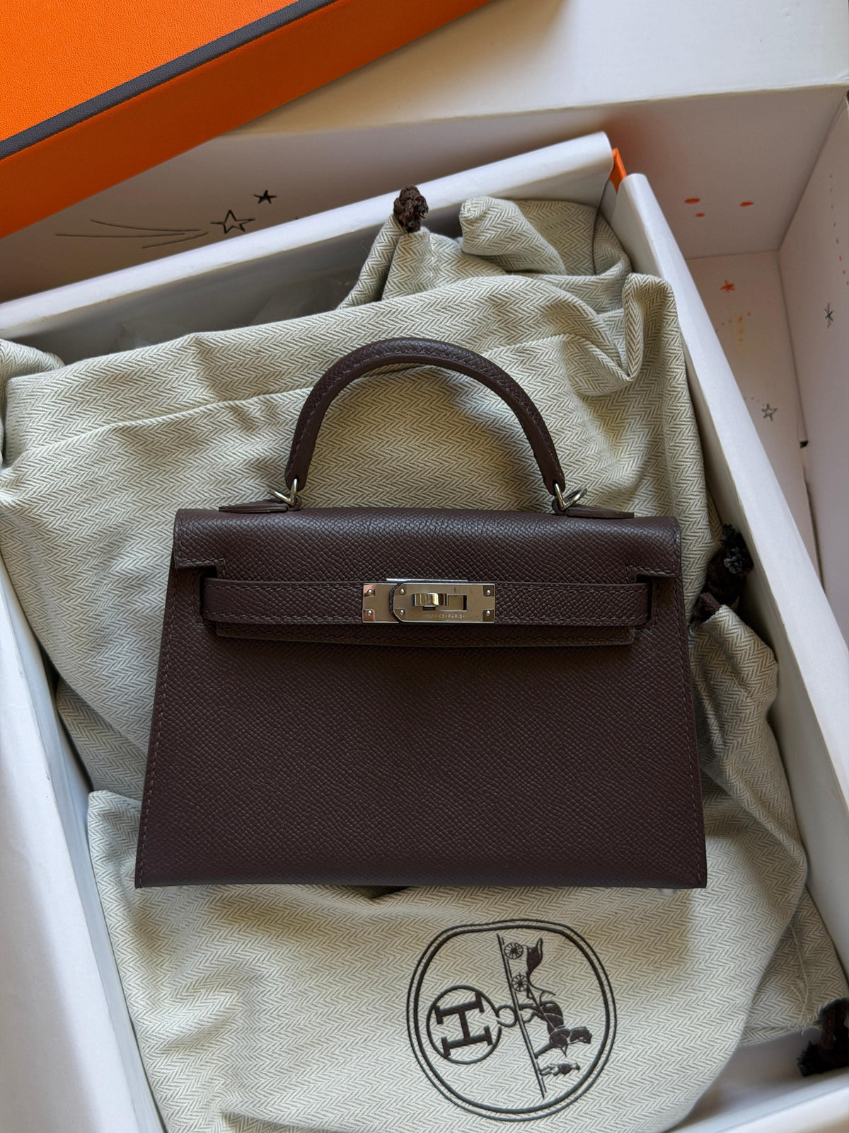 Hermes Mini Kelly 19cm Hand Made