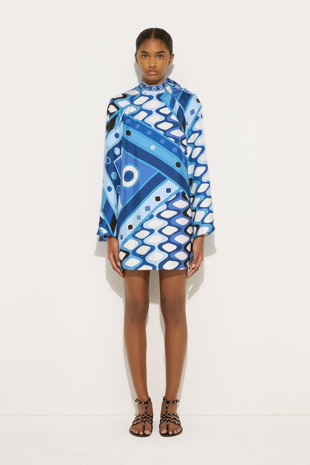 Pucci Printed Mini Dress in Silk Satin