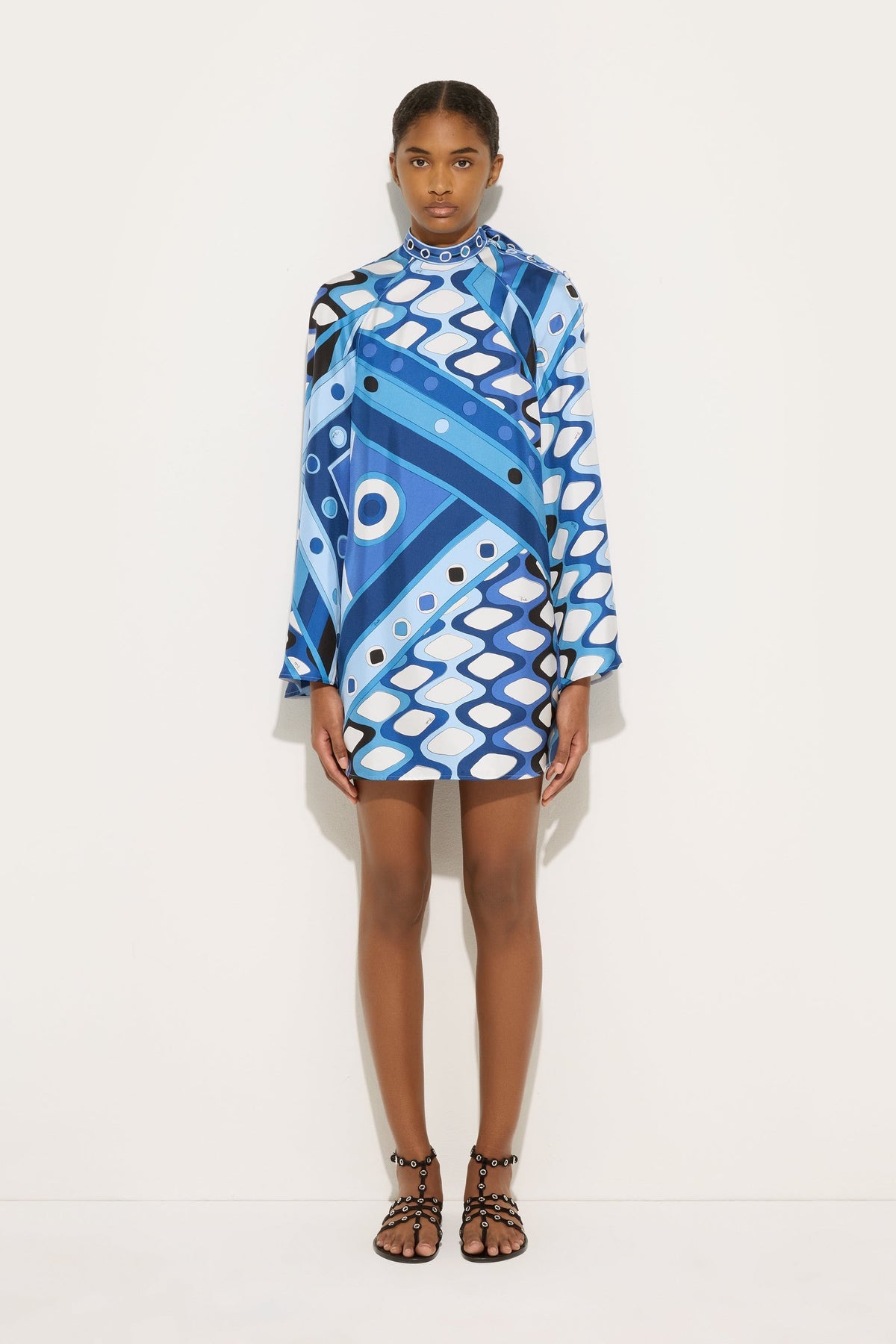 Pucci Printed Mini Dress in Silk Satin