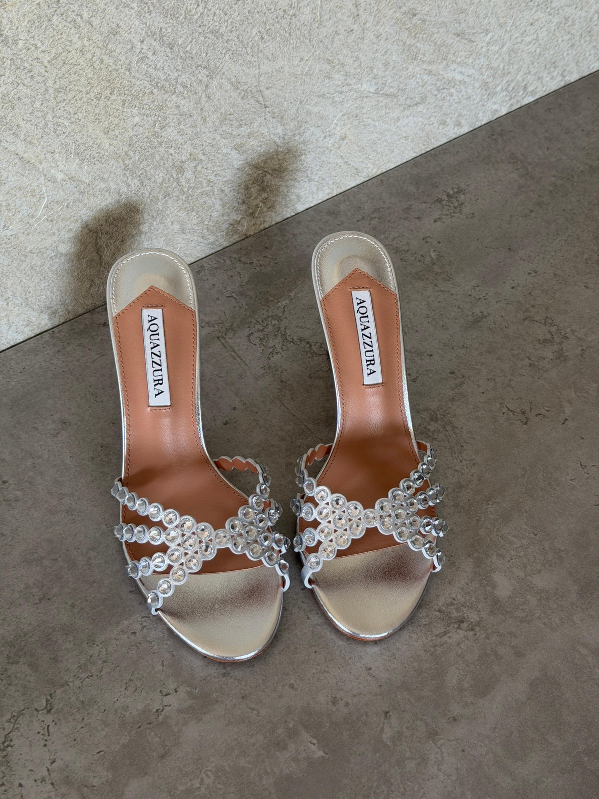 Aquazzura Tequila Crystal embellished sandals
