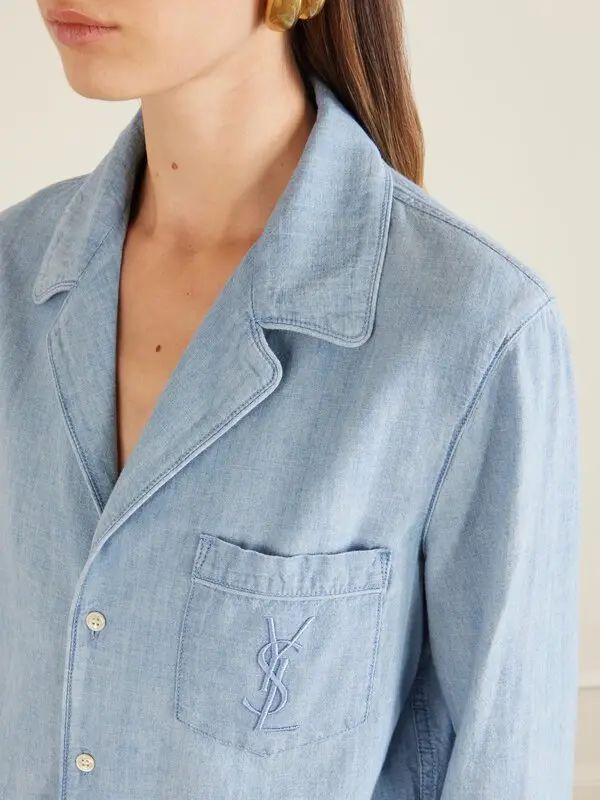 Saint Laurent Cassandre Denim Shirt