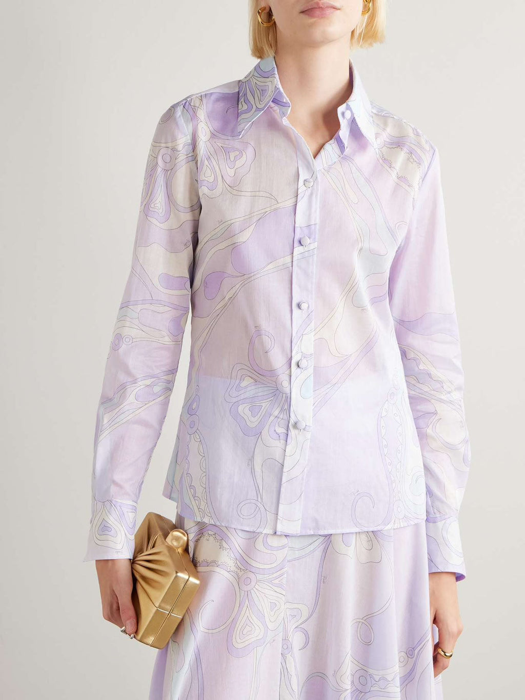 Pucci Purple Orchidee-print Maxi