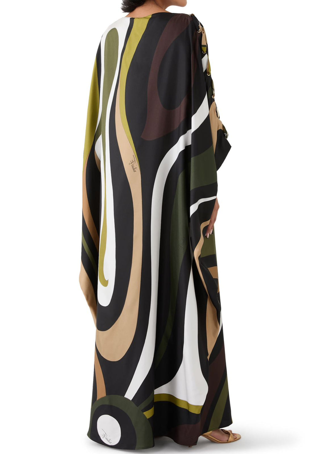 Pucci Green Marmo-print Kaftan in Silk T