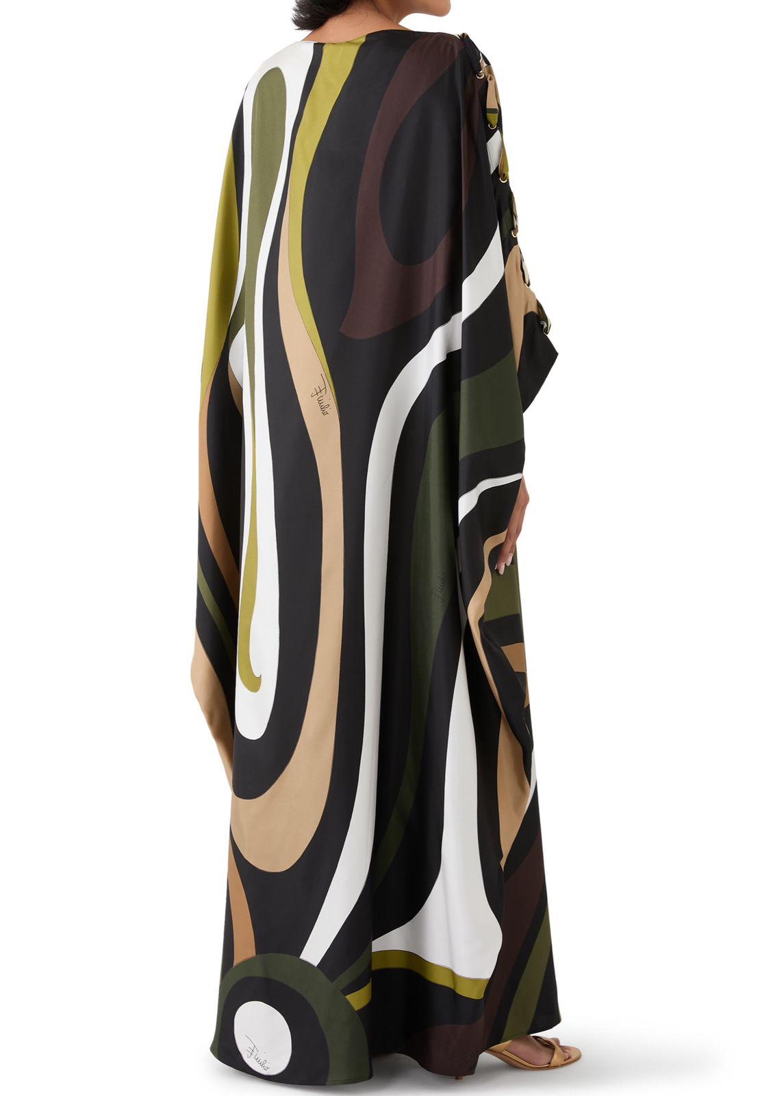 Pucci Green Marmo-print Kaftan in Silk T