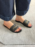 Christian Dior D-Lane Slide In Calfskin Slide