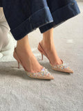 René Caovilla Cinderella Slingback Sandals