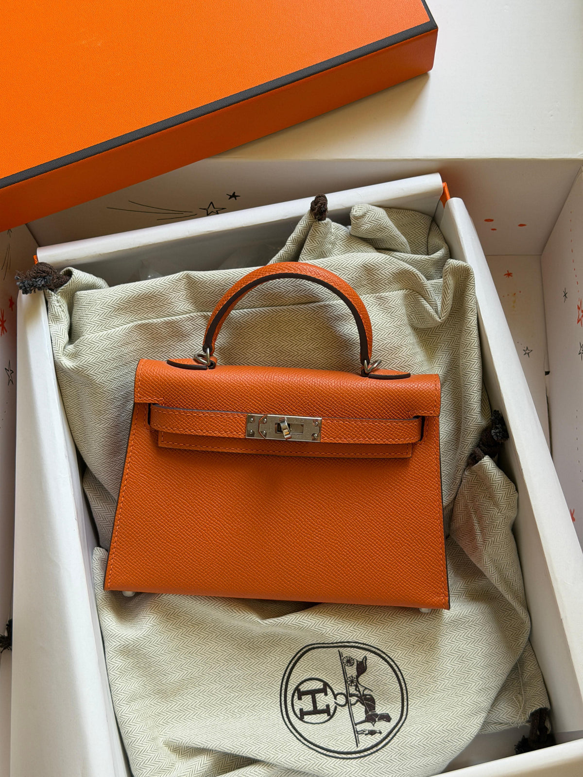 Hermes Mini Kelly 19cm Hand Made